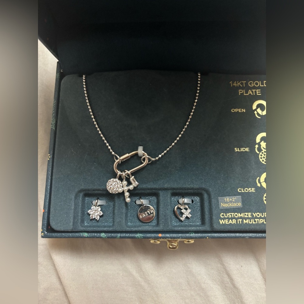 BNWOT 14KT Gold Plate Charm Necklace